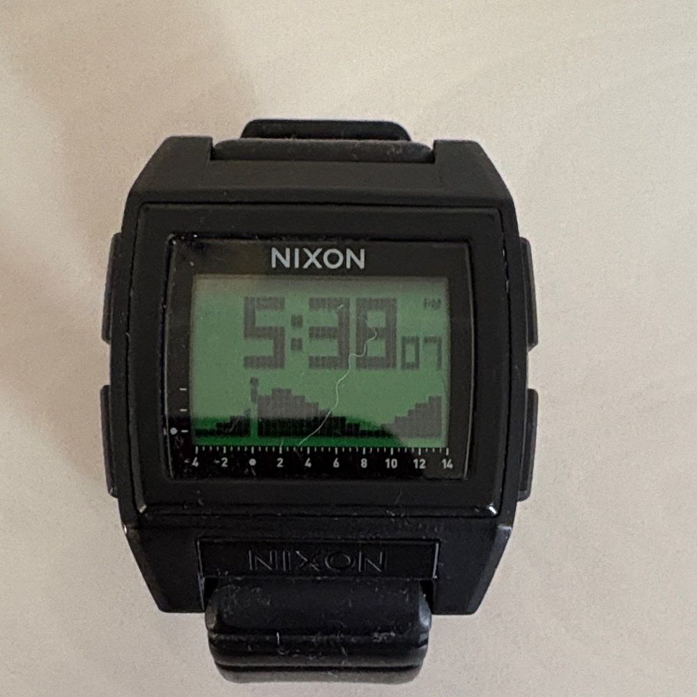 Nixon Black Digital tide watch